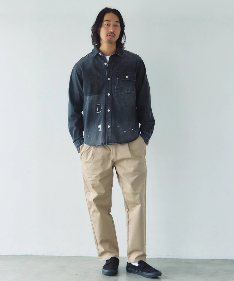 JACKROSE(ジャックローズ) |ALCARZA/アルカーザ ダメージデニムシャツ LS(MENS)