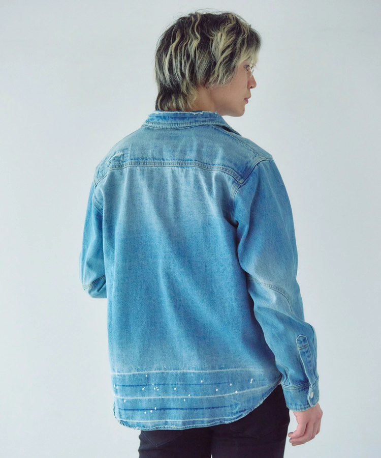 JACKROSE(ジャックローズ) |ALCARZA/アルカーザ ダメージデニムシャツ LS(MENS)