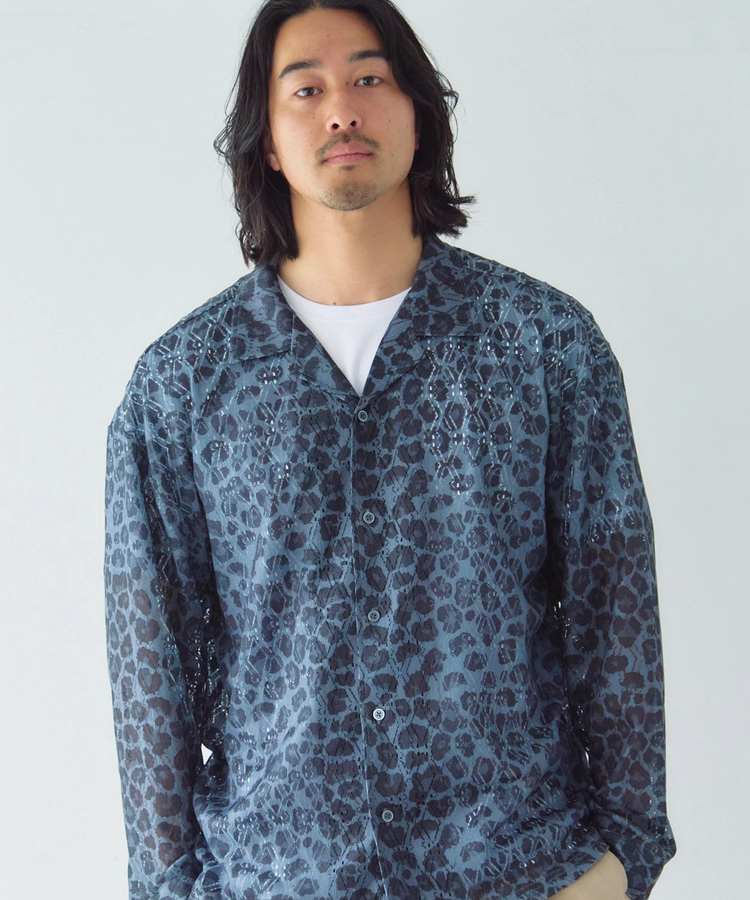 JACKROSE(ジャックローズ) |CIAO/チャオ 総柄長袖レースシャツ(MENS)