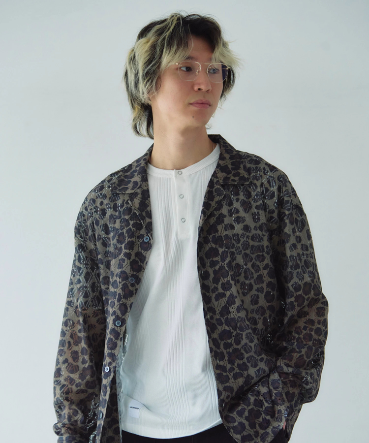 JACKROSE(ジャックローズ) |CIAO/チャオ 総柄長袖レースシャツ(MENS)