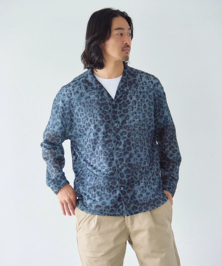 JACKROSE(ジャックローズ) |CIAO/チャオ 総柄長袖レースシャツ(MENS)
