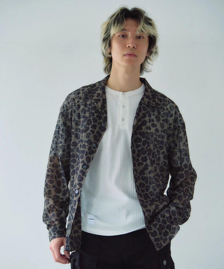 JACKROSE(ジャックローズ) |CIAO/チャオ 総柄長袖レースシャツ(MENS)