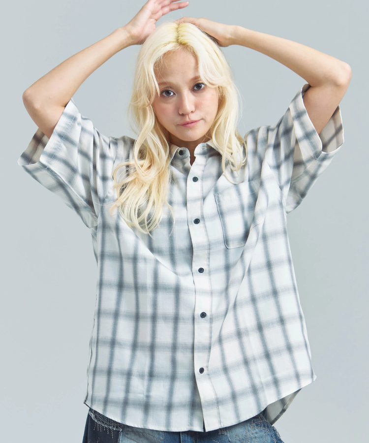 JACKROSE(ジャックローズ) |CIAO/チャオ オンブレチェック半袖シャツ(MENS)