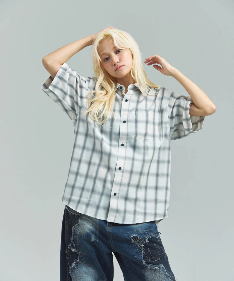 JACKROSE(ジャックローズ) |CIAO/チャオ オンブレチェック半袖シャツ(MENS)