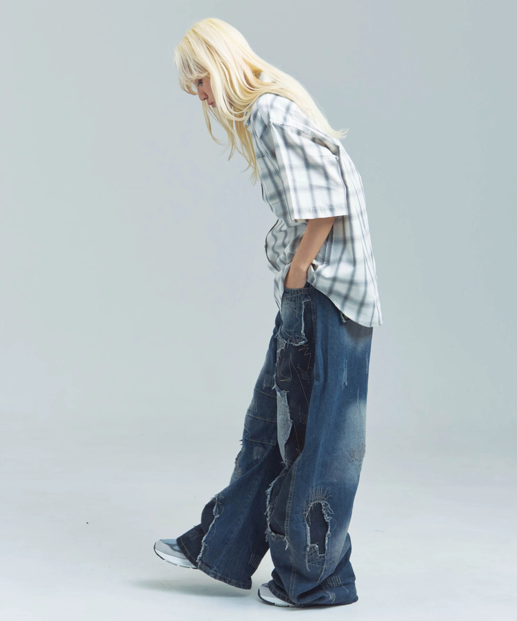 JACKROSE(ジャックローズ) |CIAO/チャオ オンブレチェック半袖シャツ(MENS)