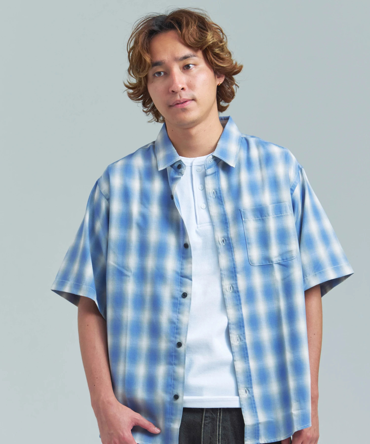 JACKROSE(ジャックローズ) |CIAO/チャオ オンブレチェック半袖シャツ(MENS)