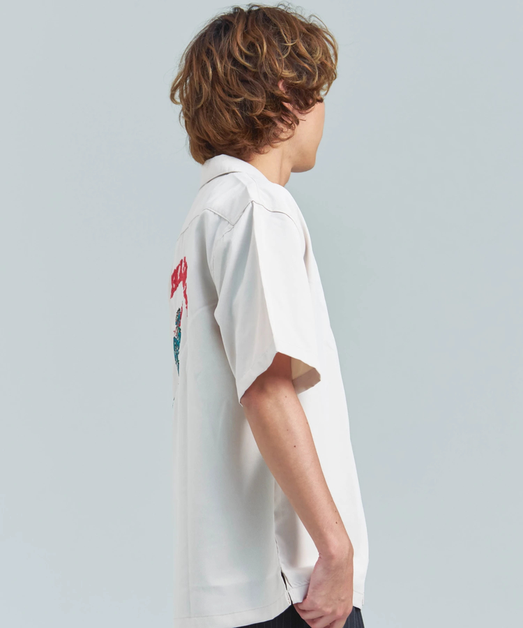 JACKROSE(ジャックローズ) |ALCARZA/アルカーザ バック刺繍ボーリング半袖シャツ(MENS)