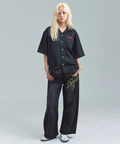 JACKROSE(ジャックローズ) |ALCARZA/アルカーザ バック刺繍ボーリング半袖シャツ(MENS)