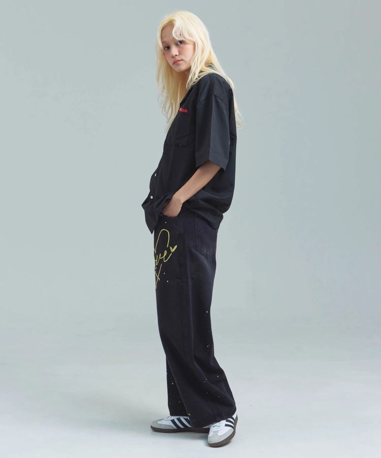 JACKROSE(ジャックローズ) |ALCARZA/アルカーザ バック刺繍ボーリング半袖シャツ(MENS)