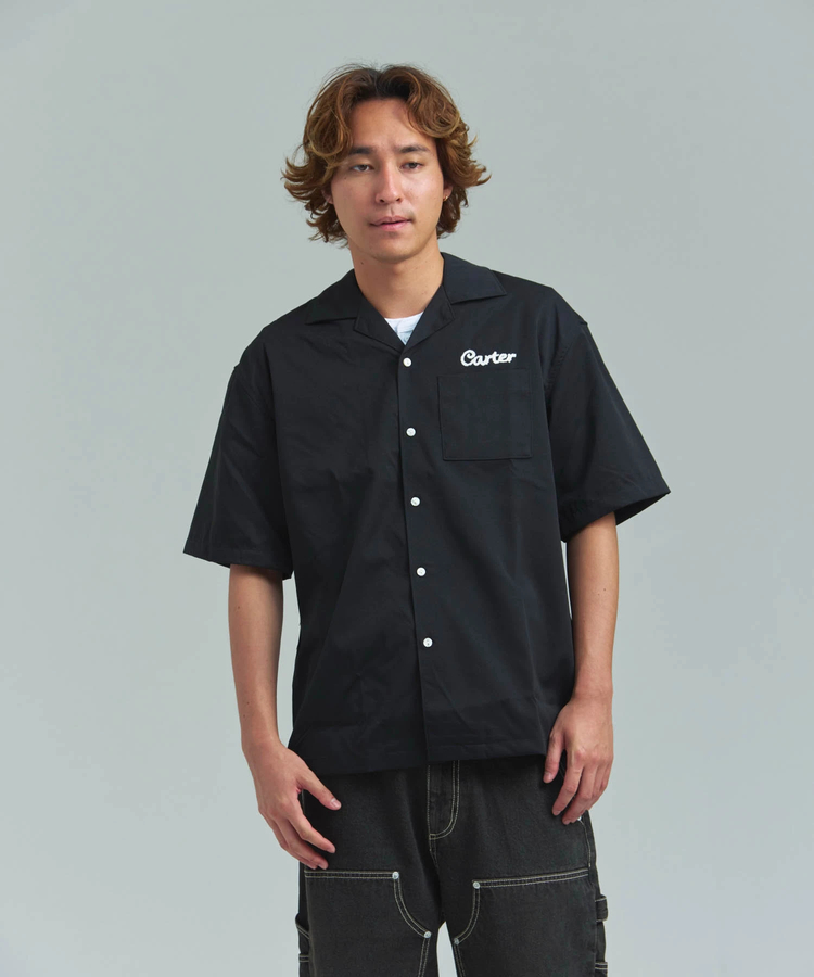JACKROSE(ジャックローズ) |ALCARZA/アルカーザ バック刺繍ボーリング半袖シャツ(MENS)