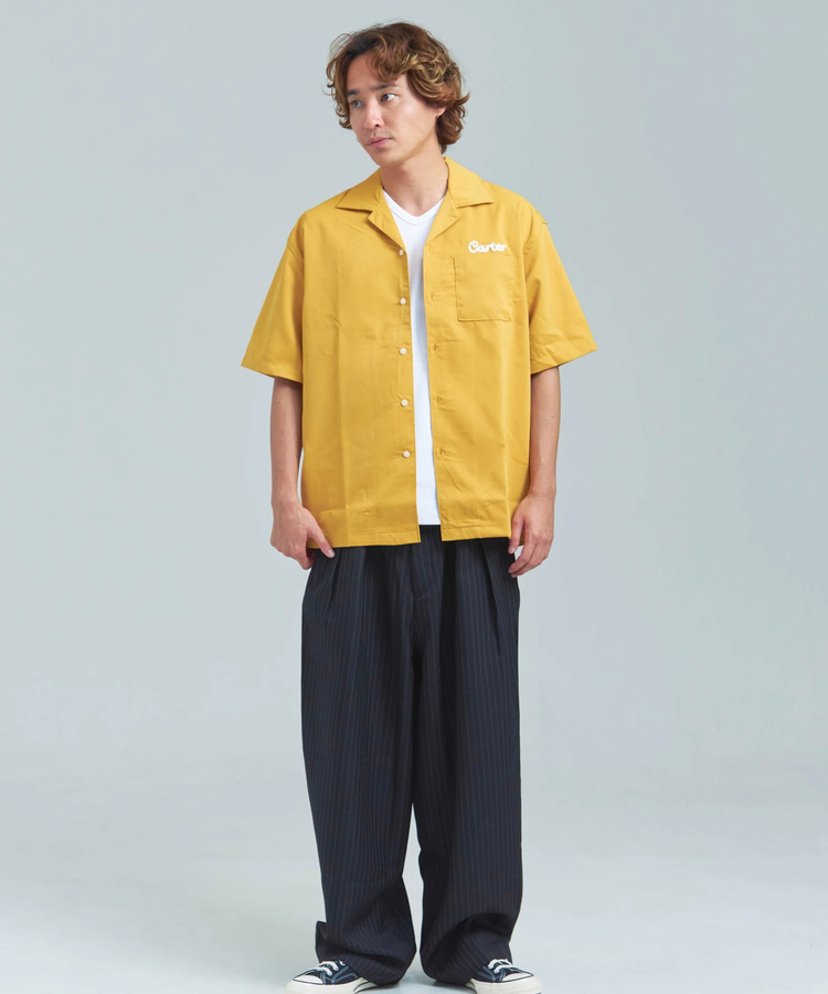 JACKROSE(ジャックローズ) |ALCARZA/アルカーザ バック刺繍ボーリング半袖シャツ(MENS)
