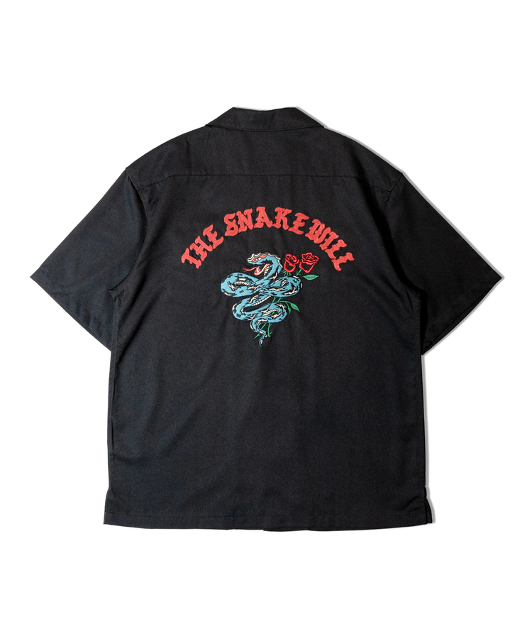 JACKROSE(ジャックローズ) |ALCARZA/アルカーザ バック刺繍ボーリング半袖シャツ(MENS)