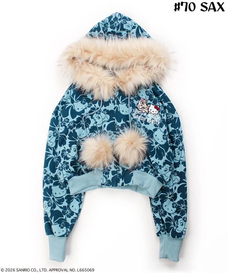 JACKROSE(ジャックローズ) |GALFY×HELLO KITTY/ガルフィー×ハローキティ 鬼ギャルパーカー(WOMENS)