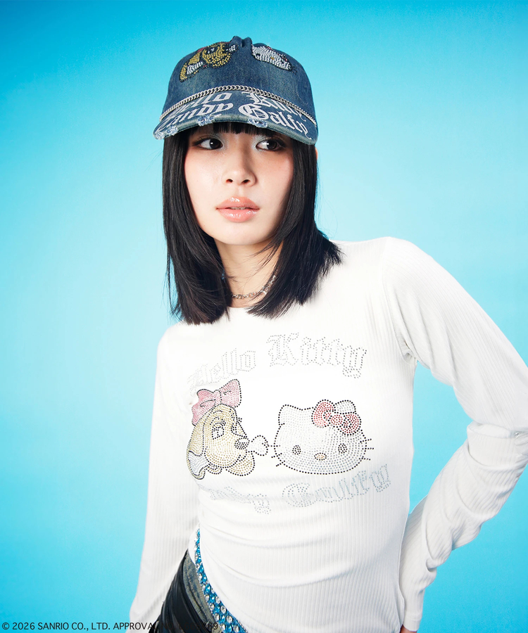JACKROSE(ジャックローズ) |GALFY×HELLO KITTY/ガルフィー×ハローキティ キラキラキティガルTee LS(WOMENS)
