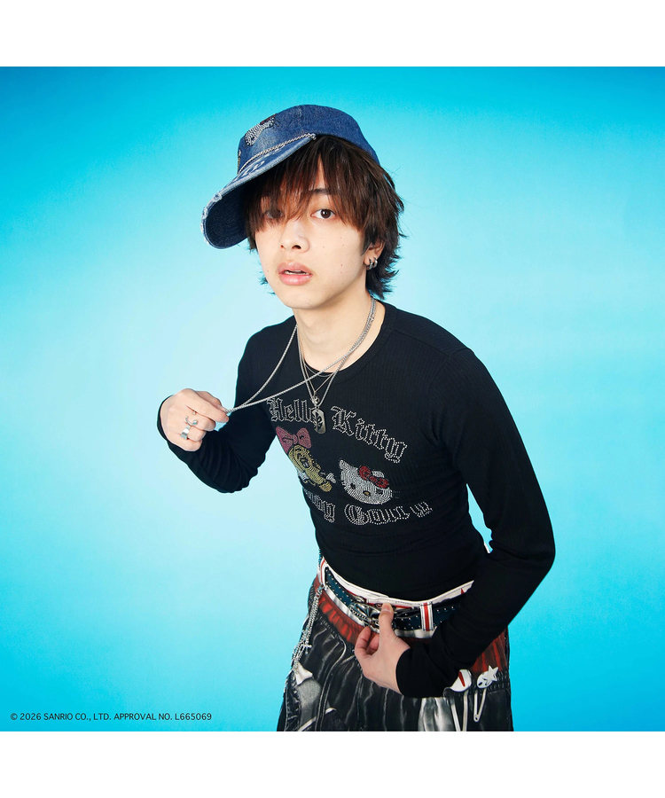 JACKROSE(ジャックローズ) |GALFY×HELLO KITTY/ガルフィー×ハローキティ キラキラキティガルTee LS(WOMENS)