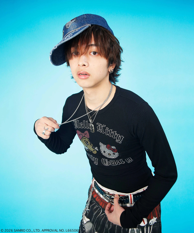 JACKROSE(ジャックローズ) |GALFY×HELLO KITTY/ガルフィー×ハローキティ キラキラキティガルTee LS(WOMENS)