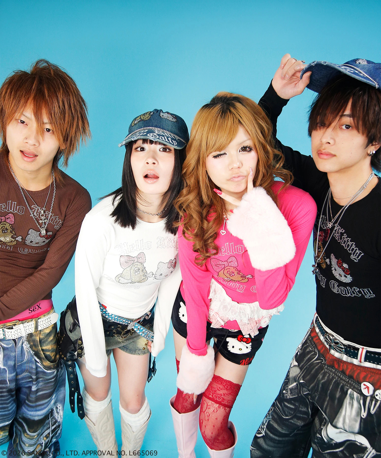 JACKROSE(ジャックローズ) |GALFY×HELLO KITTY/ガルフィー×ハローキティ キラキラキティガルTee LS(WOMENS)