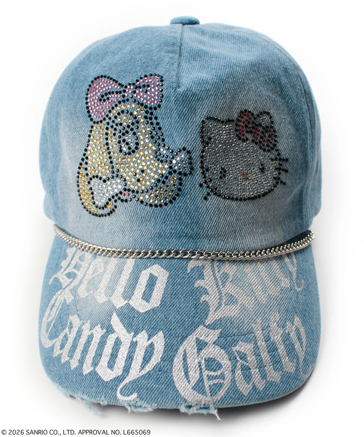 JACKROSE(ジャックローズ) |GALFY×HELLO KITTY/ガルフィー×ハローキティ キラキラデニムキャップ