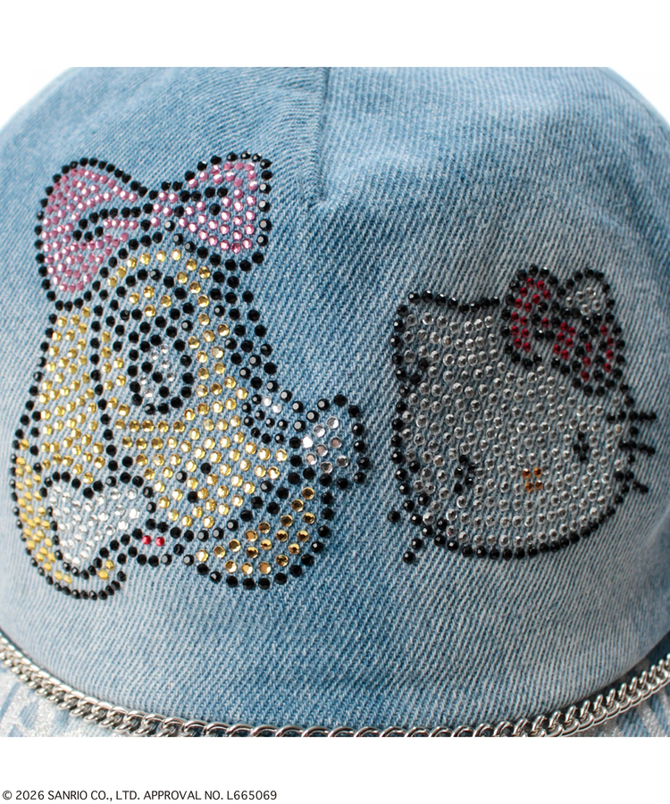 JACKROSE(ジャックローズ) |GALFY×HELLO KITTY/ガルフィー×ハローキティ キラキラデニムキャップ