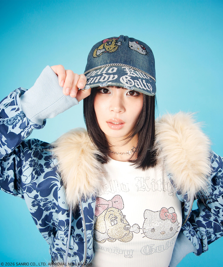 JACKROSE(ジャックローズ) |GALFY×HELLO KITTY/ガルフィー×ハローキティ キラキラデニムキャップ