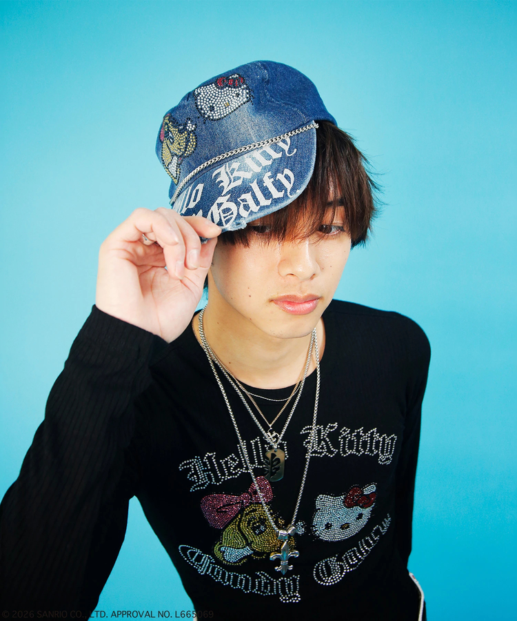 JACKROSE(ジャックローズ) |GALFY×HELLO KITTY/ガルフィー×ハローキティ キラキラデニムキャップ