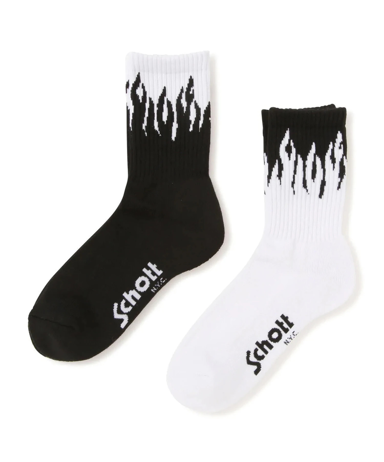 JACKROSE(ジャックローズ) |Schott/ショット HIGH-SOCKS [FLAME / S / STENCIL BULLDOG]