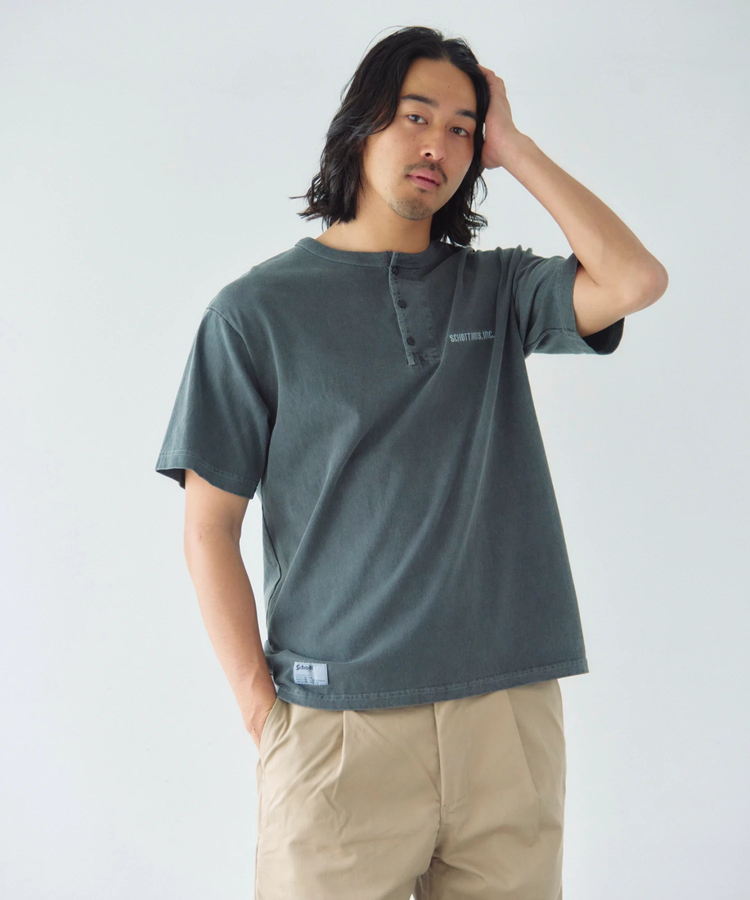 JACKROSE(ジャックローズ) |Schott/ショット TIME TESTED OVER FOUR GENERATIONS EMB. HENLEY SS T-SHIRT(MENS)