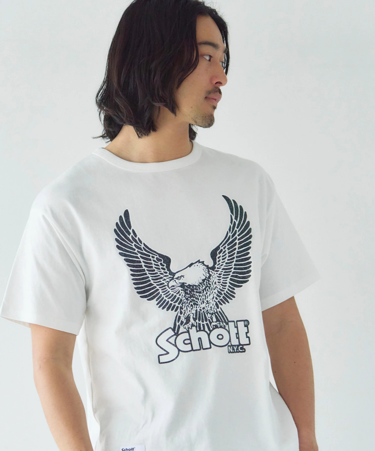 JACKROSE(ジャックローズ) |Schott/ショット 短丈 GLITTER EAGLE COMPACT SS T-SHIRT(MENS)