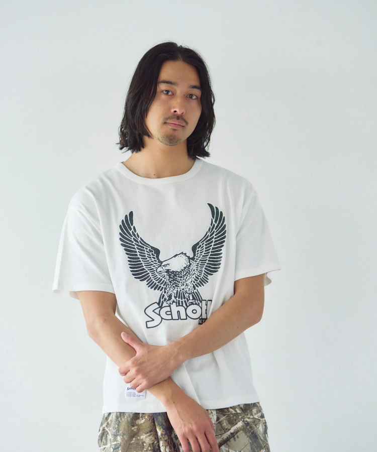 JACKROSE(ジャックローズ) |Schott/ショット 短丈 GLITTER EAGLE COMPACT SS T-SHIRT(MENS)