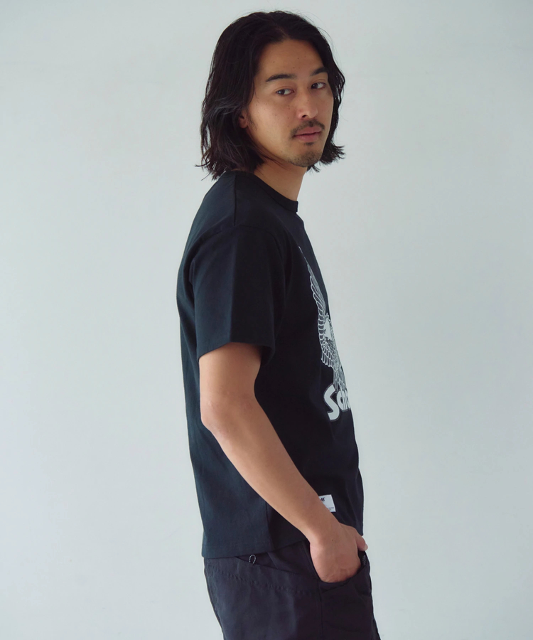 JACKROSE(ジャックローズ) |Schott/ショット 短丈 GLITTER EAGLE COMPACT SS T-SHIRT(MENS)