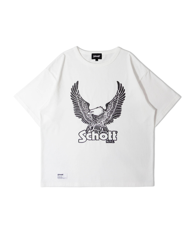 JACKROSE(ジャックローズ) |Schott/ショット 短丈 GLITTER EAGLE COMPACT SS T-SHIRT(MENS)