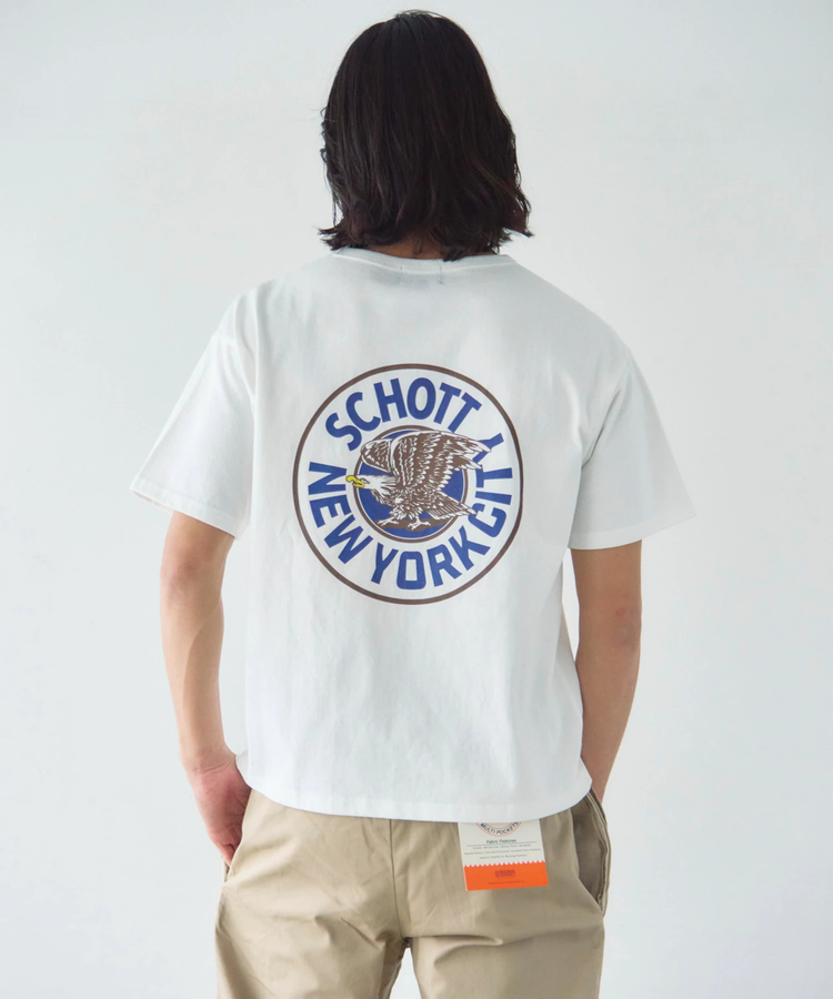 JACKROSE(ジャックローズ) |Schott/ショット 短丈 CIRCLE EAGLE COMPACT SS T-SHIRT(MENS)