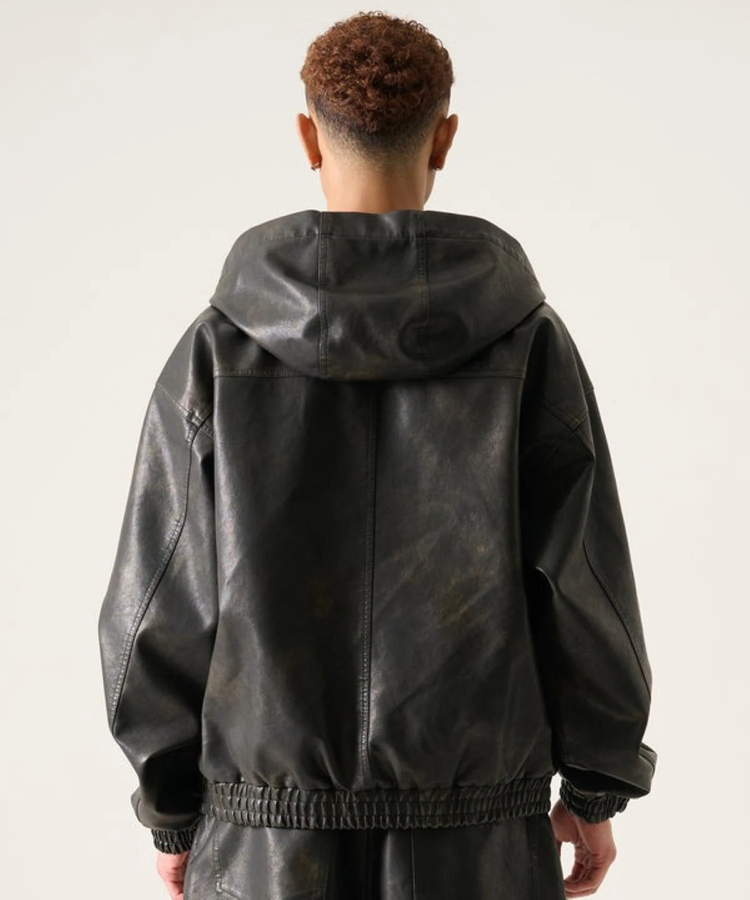 JACKROSE(ジャックローズ) |FUBU/フブ Faux Leather Short Hooded Jacket(MENS)