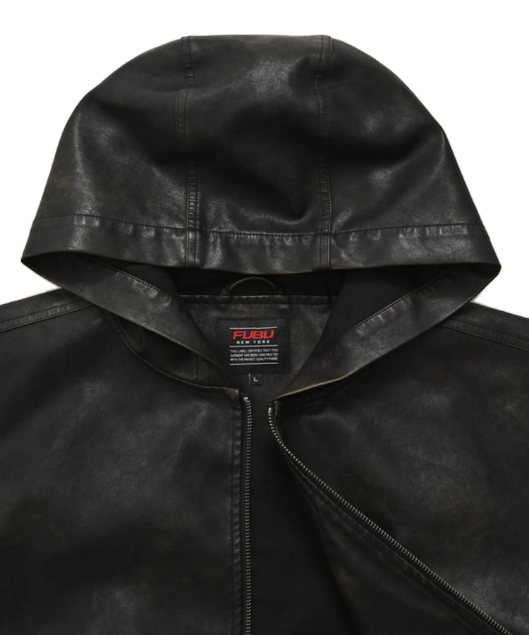 JACKROSE(ジャックローズ) |FUBU/フブ Faux Leather Short Hooded Jacket(MENS)