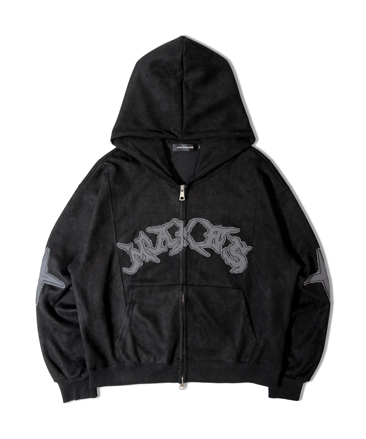 JACKROSE(ジャックローズ) |JE-ロゴフェイクスウェード・ZIPパーカー(MENS/WOMENS)