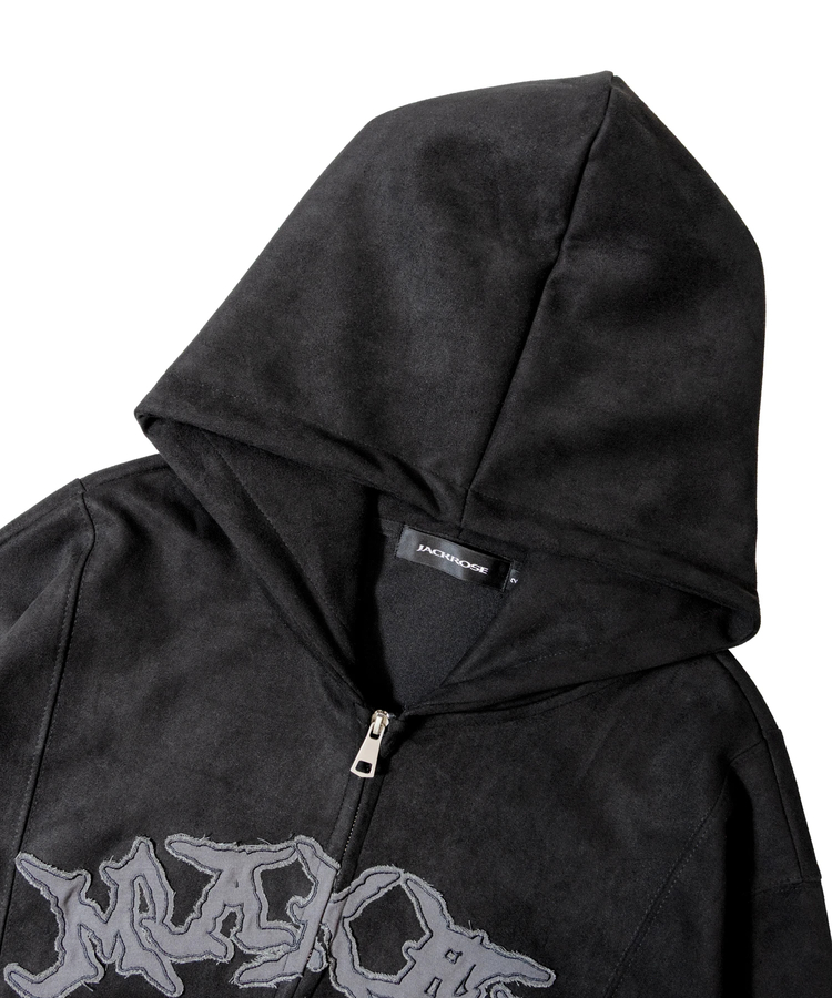 JACKROSE(ジャックローズ) |JE-ロゴフェイクスウェード・ZIPパーカー(MENS/WOMENS)