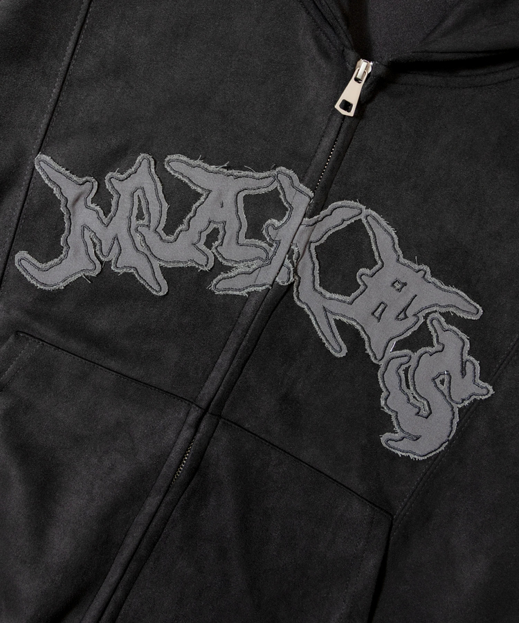JACKROSE(ジャックローズ) |JE-ロゴフェイクスウェード・ZIPパーカー(MENS/WOMENS)