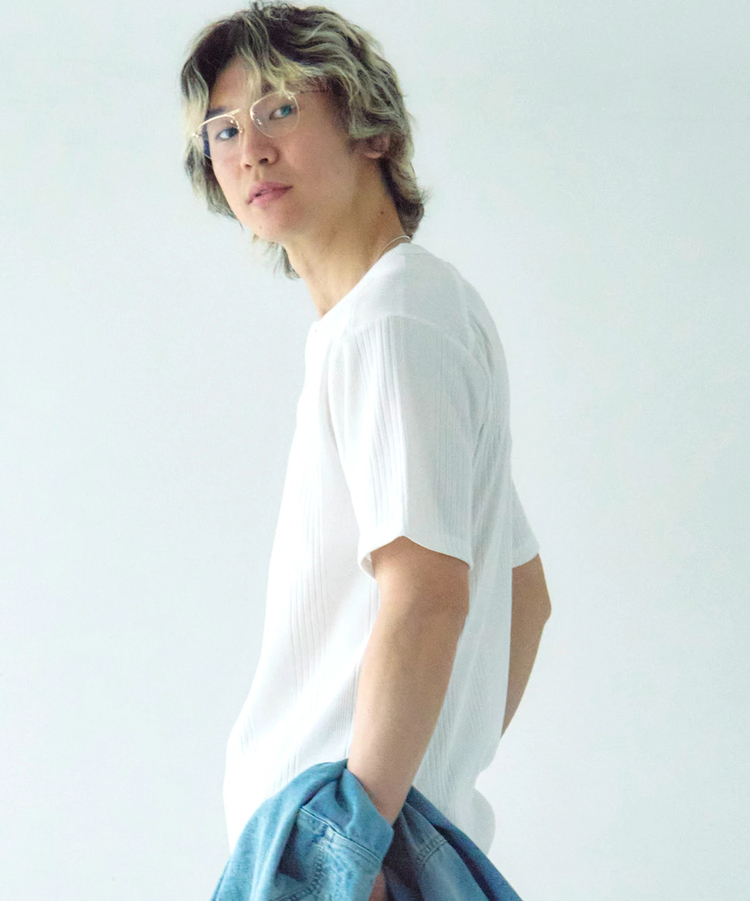 JACKROSE(ジャックローズ) |JE-ランダムテレコ ヘンリーネック SSTEE(MENS)