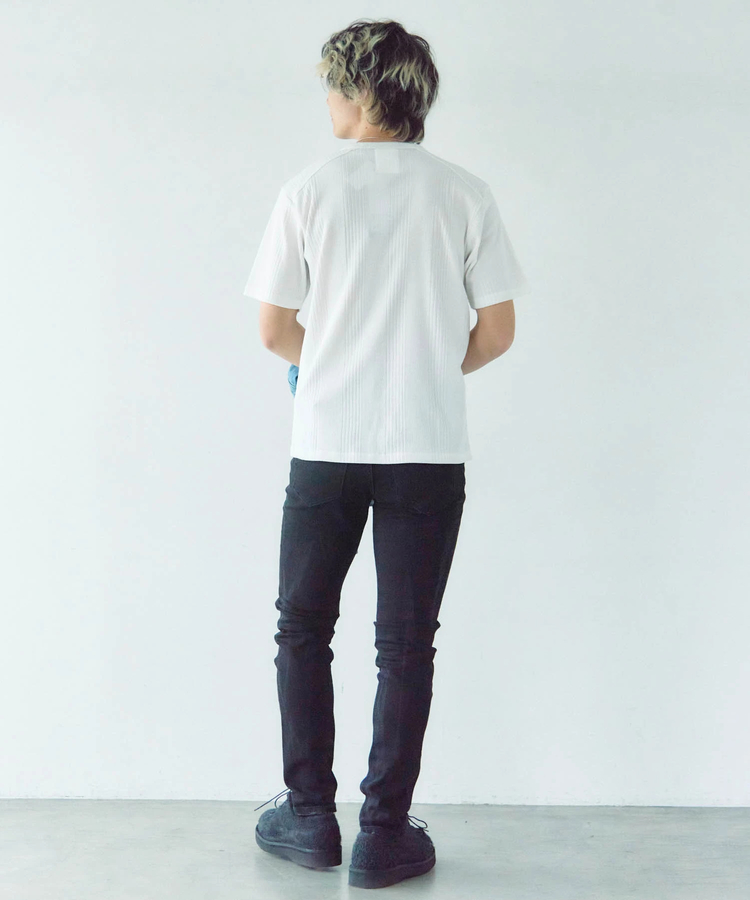 JACKROSE(ジャックローズ) |JE-ランダムテレコ ヘンリーネック SSTEE(MENS)