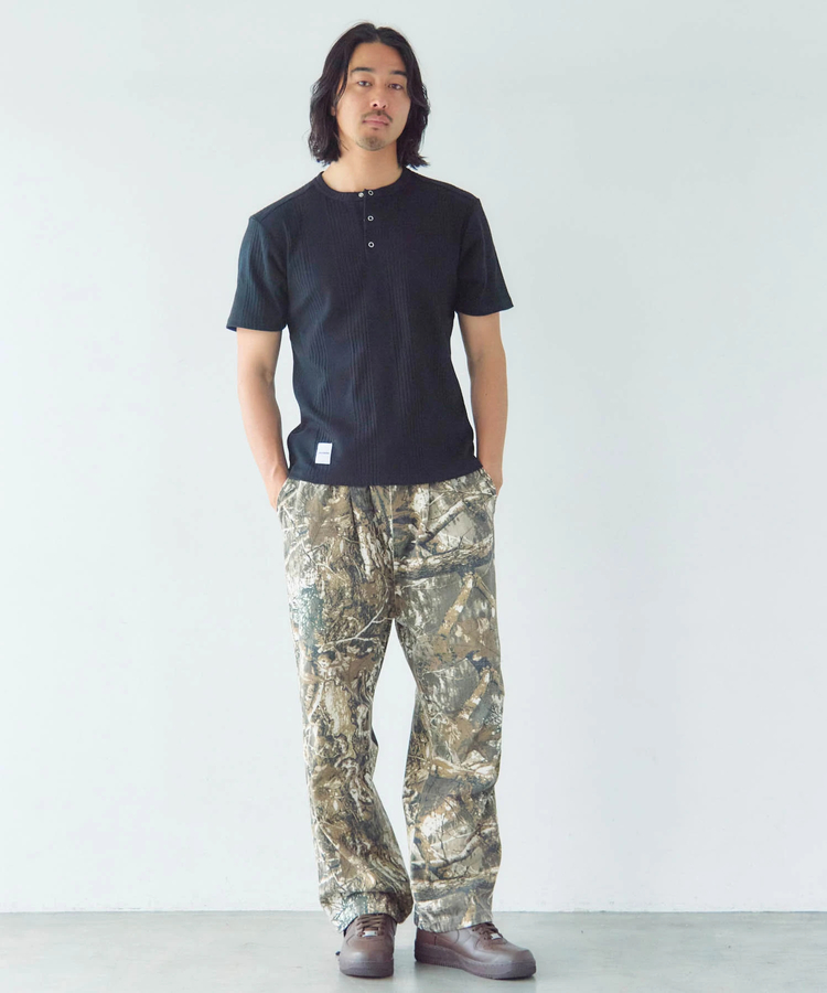 JACKROSE(ジャックローズ) |JE-ランダムテレコ ヘンリーネック SSTEE(MENS)