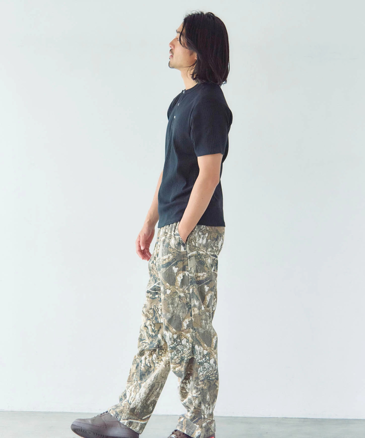 JACKROSE(ジャックローズ) |JE-ランダムテレコ ヘンリーネック SSTEE(MENS)