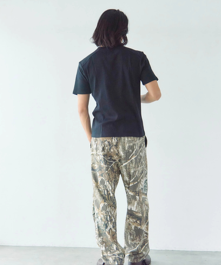 JACKROSE(ジャックローズ) |JE-ランダムテレコ ヘンリーネック SSTEE(MENS)