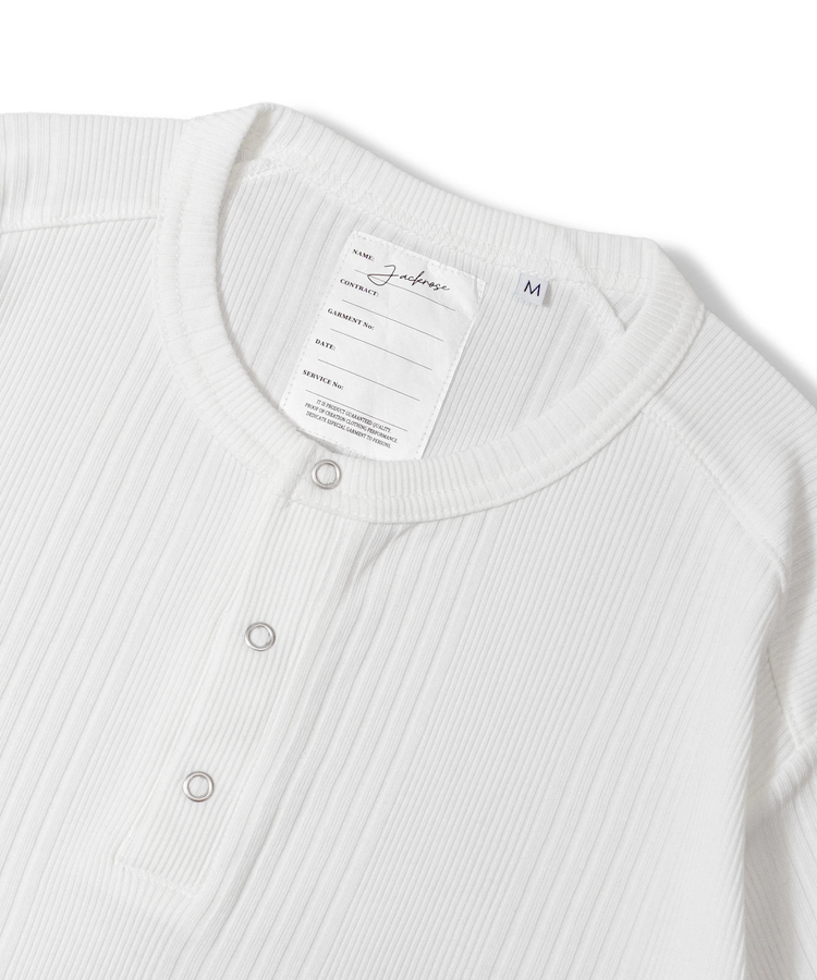 JACKROSE(ジャックローズ) |JE-ランダムテレコ ヘンリーネック SSTEE(MENS)