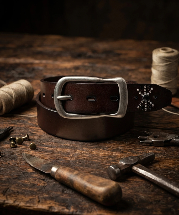 JACKROSE(ジャックローズ) |TACHIYA/タチヤ 40mm 剣先スタッズギャリソンベルト