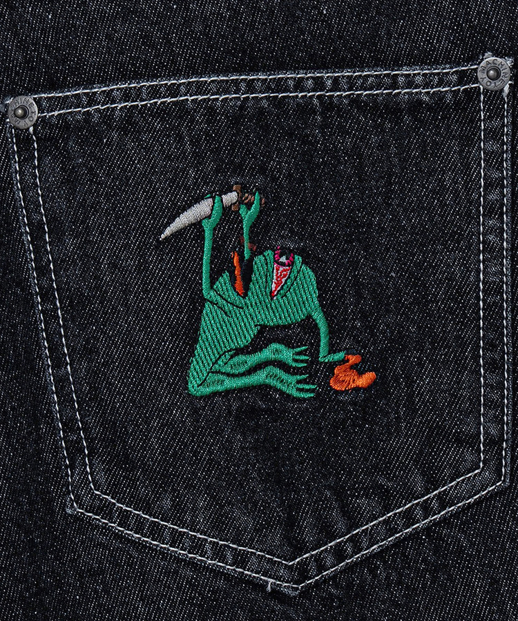 JACKROSE(ジャックローズ) |TOY MACHINE/トイマシーン RITUAL SECT LOOSE STRAIGHT DENIM PANTS(MENS)