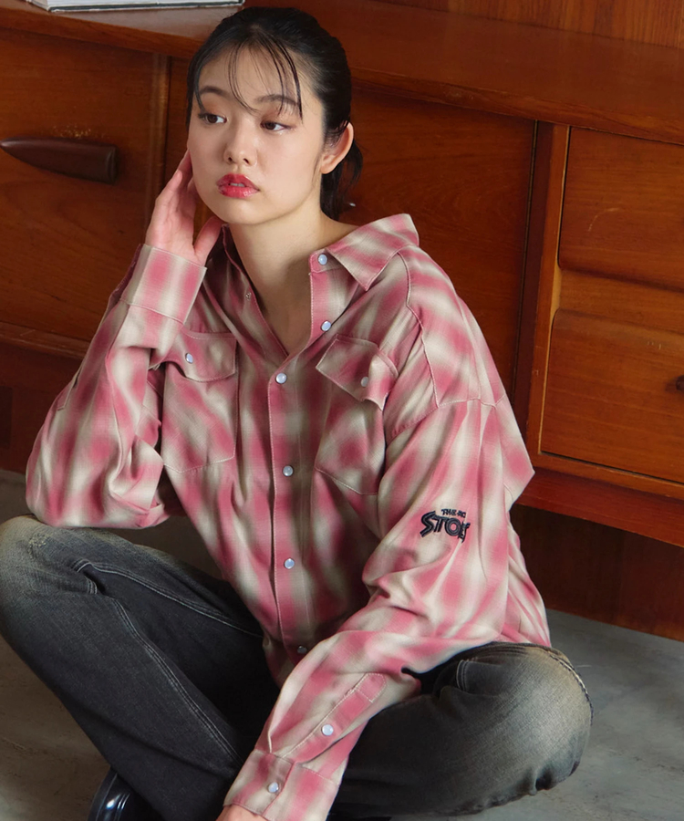 JACKROSE(ジャックローズ) |【The Rolling Stones×JACKROSE】 ヴィンテージ加工･ウエスタンLSシャツ(MENS)