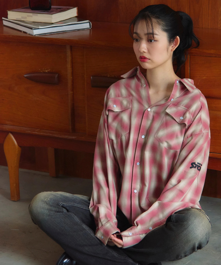 JACKROSE(ジャックローズ) |【The Rolling Stones×JACKROSE】 ヴィンテージ加工･ウエスタンLSシャツ(MENS)