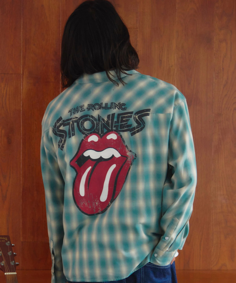 JACKROSE(ジャックローズ) |【The Rolling Stones×JACKROSE】 ヴィンテージ加工･ウエスタンLSシャツ(MENS)