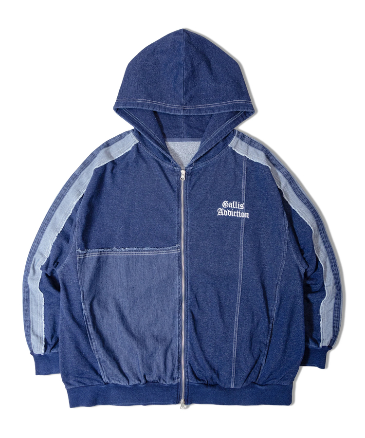 JACKROSE(ジャックローズ) |GA 切替DENIM ZIP HOODIE(MENS)