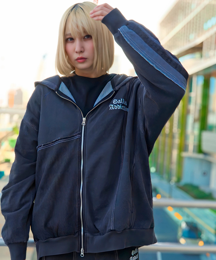 JACKROSE(ジャックローズ) |GA 切替DENIM ZIP HOODIE(MENS)